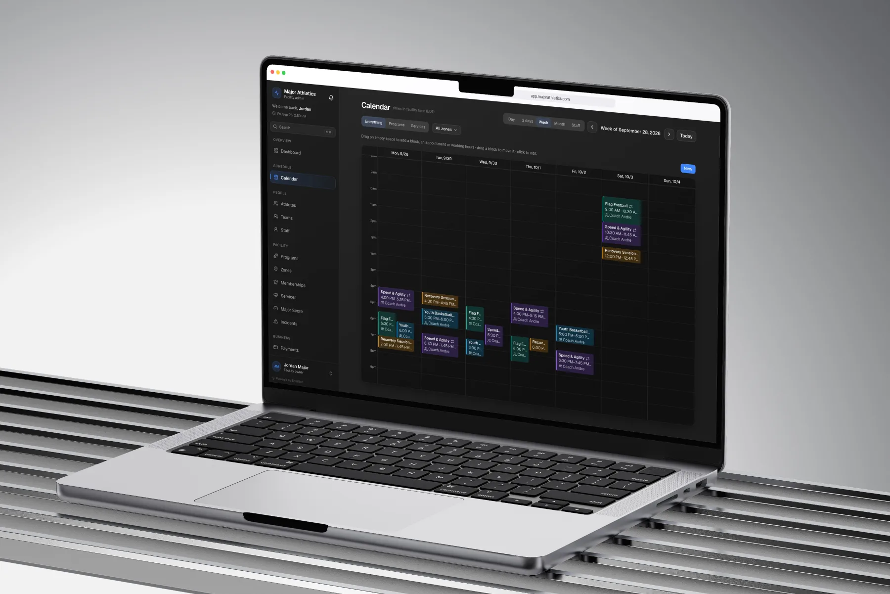 Major Athletics — scheduling software